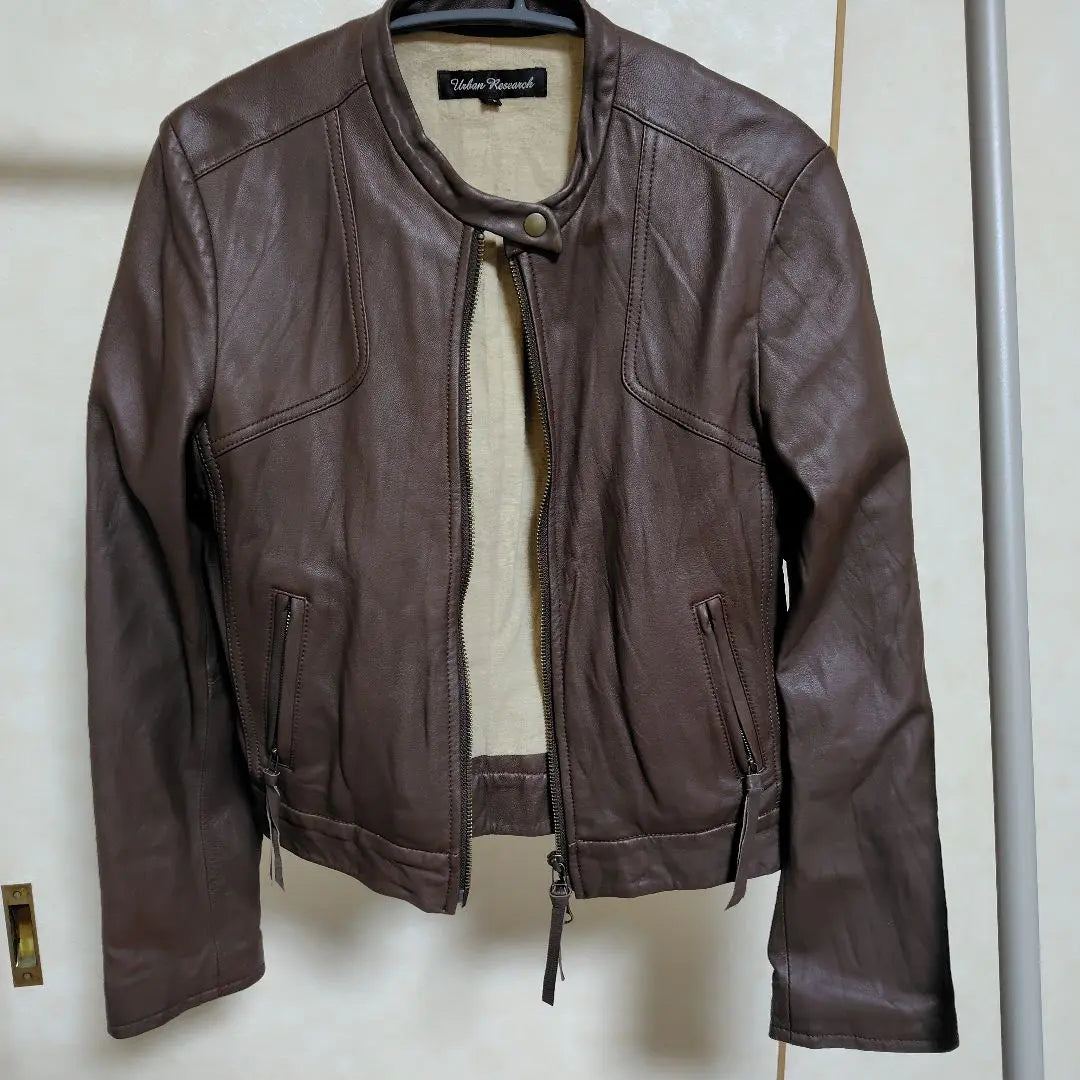 URBAN RESEARCH Sheep leather Lamb leather Single leather jacket