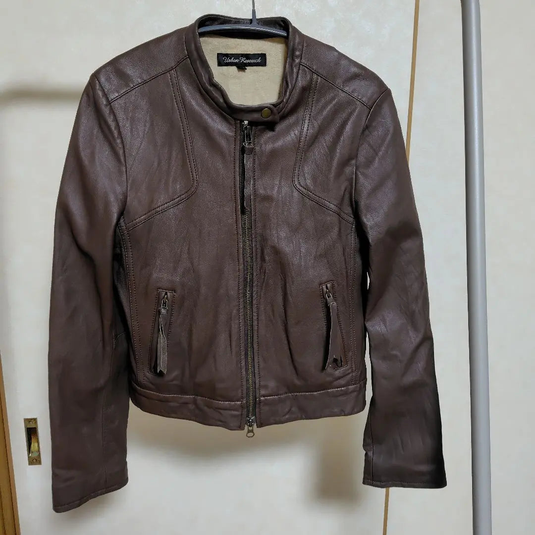 URBAN RESEARCH Sheep leather Lamb leather Single leather jacket