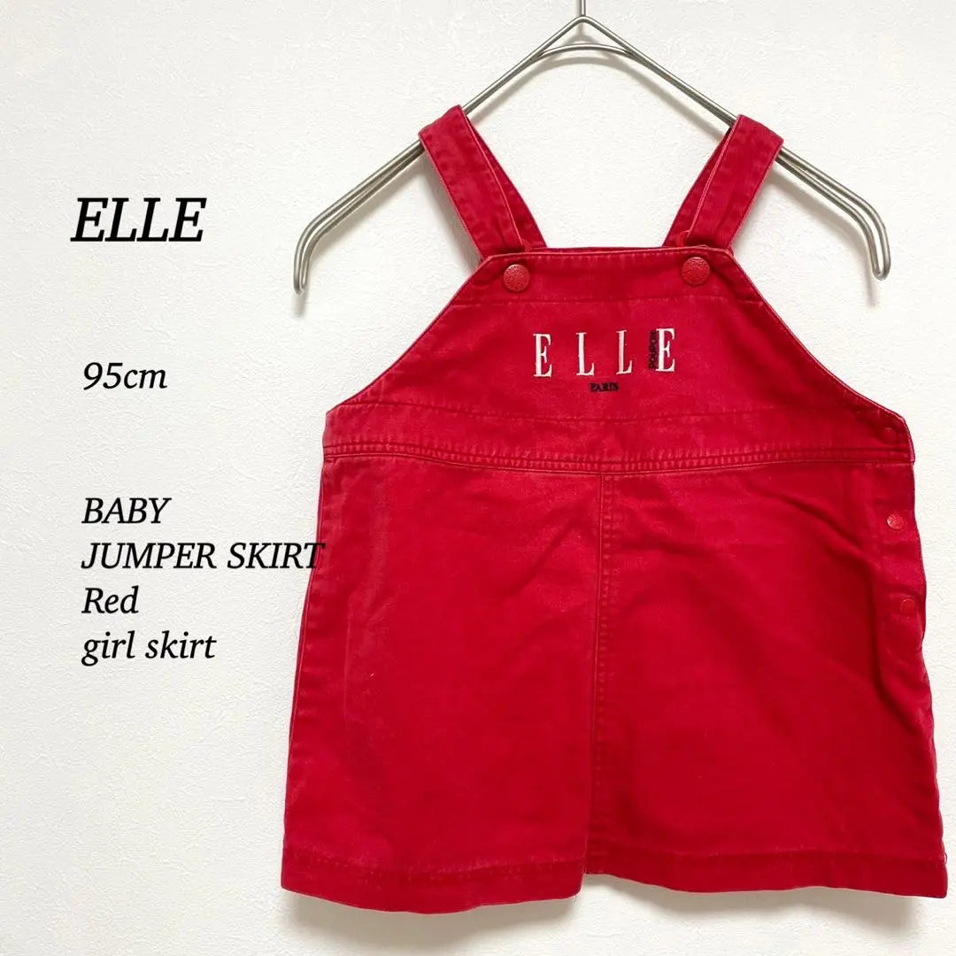 [ELLE] Baby jumper skirt 95cm red girl skirt