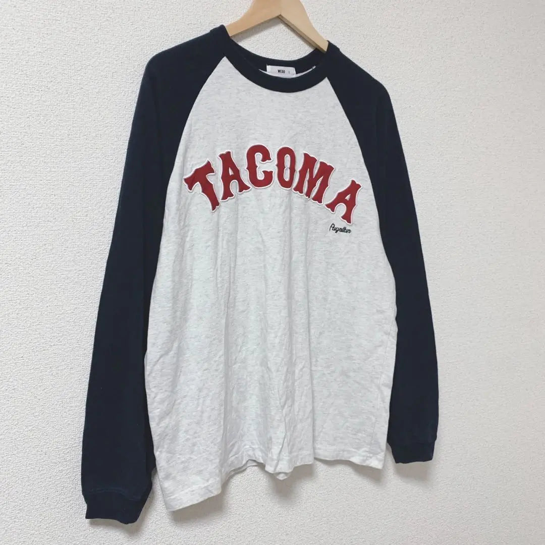 Wego Raglan Long Sleeve T-shirt English Print Pullover Tops Casual