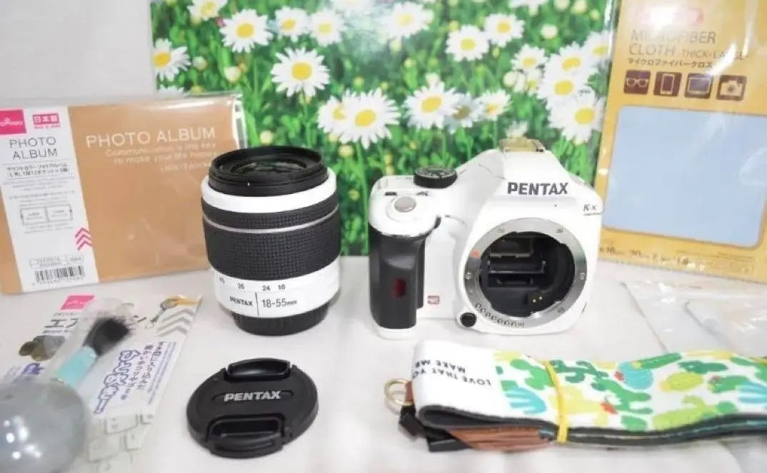 ❤ Smartphone transfer OK❤ Pentax K-X SLR camera White | ❤スマホ転送OK❤ ペンタックス K-x 一眼レフカメラ ホワイト