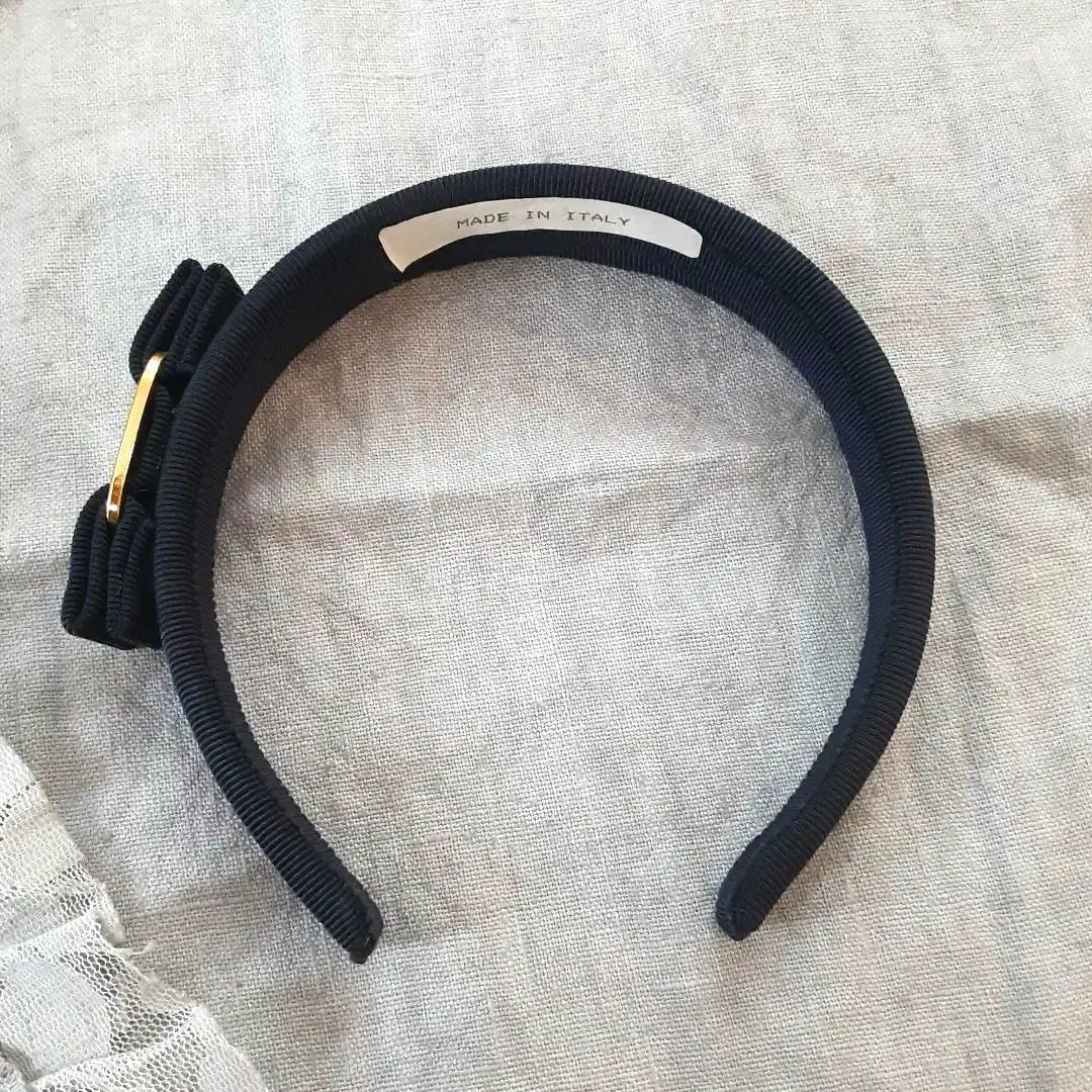 ◯Unused item○Salvatore Ferragamo Headband Navy