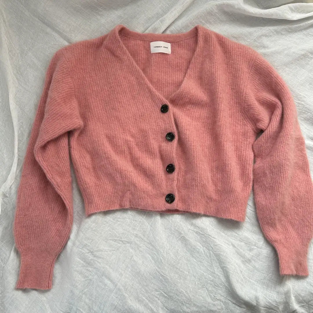 Pink cardigan size F wool blend | ピンク カーディガン サイズF ウール混