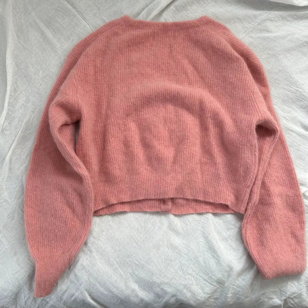 Pink cardigan size F wool blend | ピンク カーディガン サイズF ウール混