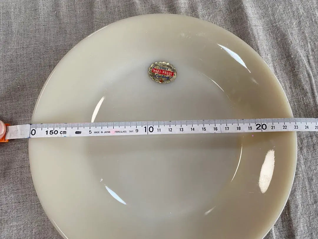 [Unused item] Sold one piece ★Rare★ Fire King Dinner Plate Ivory