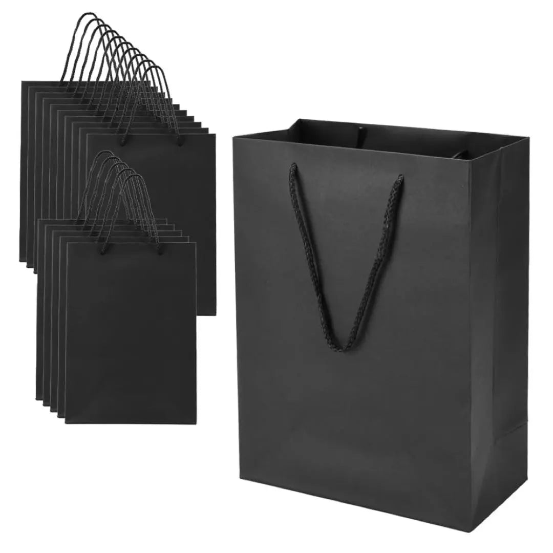 Paper bag black handbag gift bag 15 craft paper vertical type | 紙袋 ブラック 手提げ袋 ギフトバッグ 15枚 クラフト紙 縦型