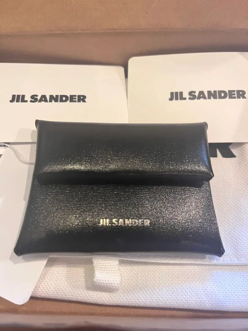 Jil Sander Logo Leather Case Coin Purse Black Price Negotiable