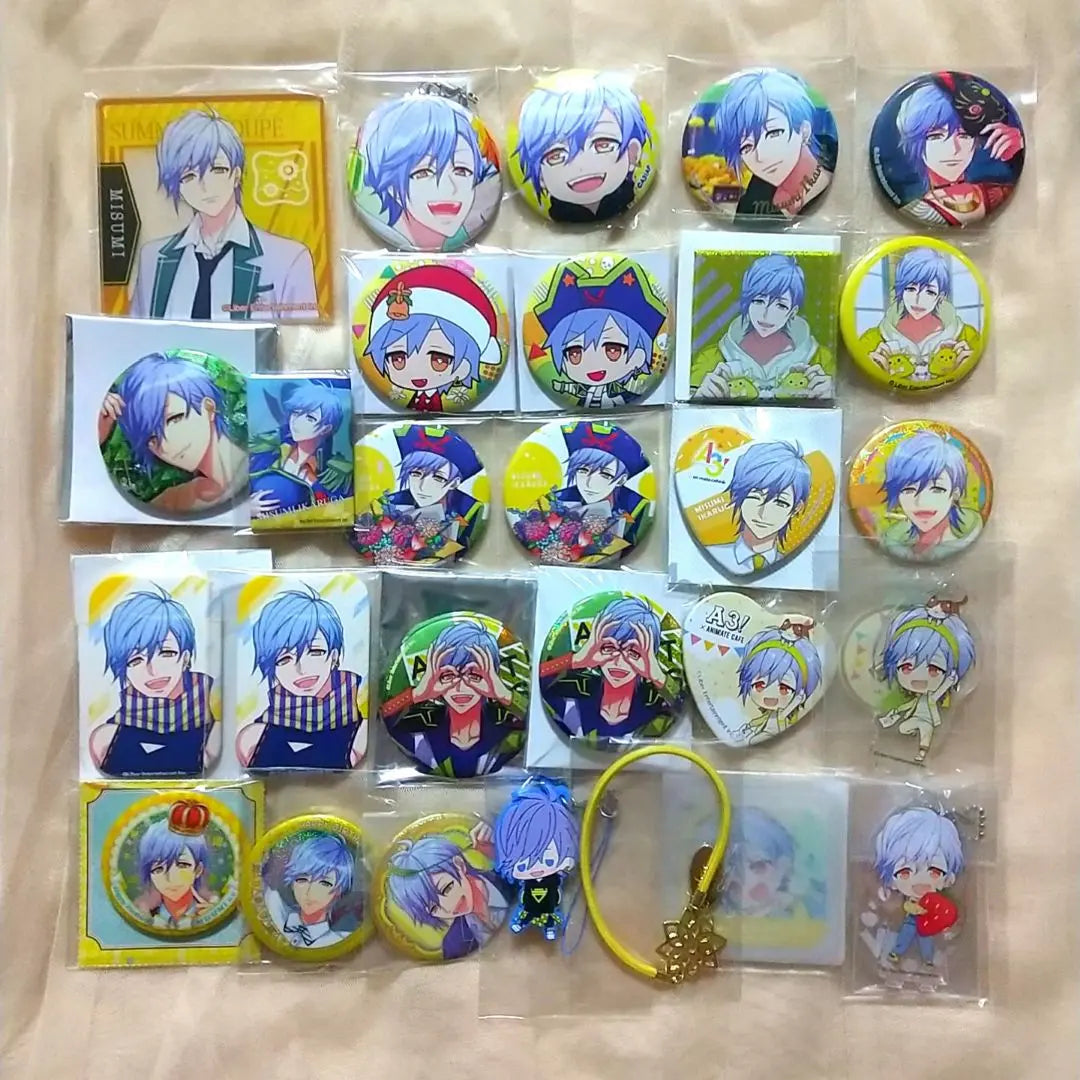 ¡A3! Página de colección de acrílico de la insignia de lata Anikafe del premio Summer Gumi Mass | ¡A3! 夏組 大量 プライズ アニカフェ 缶バッジ アクリル系 等 まとめページ