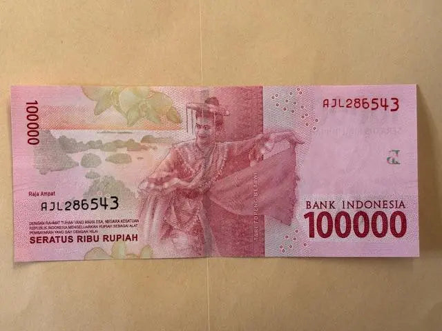 Indonesia 100,000 rupiah Authentic New Unused