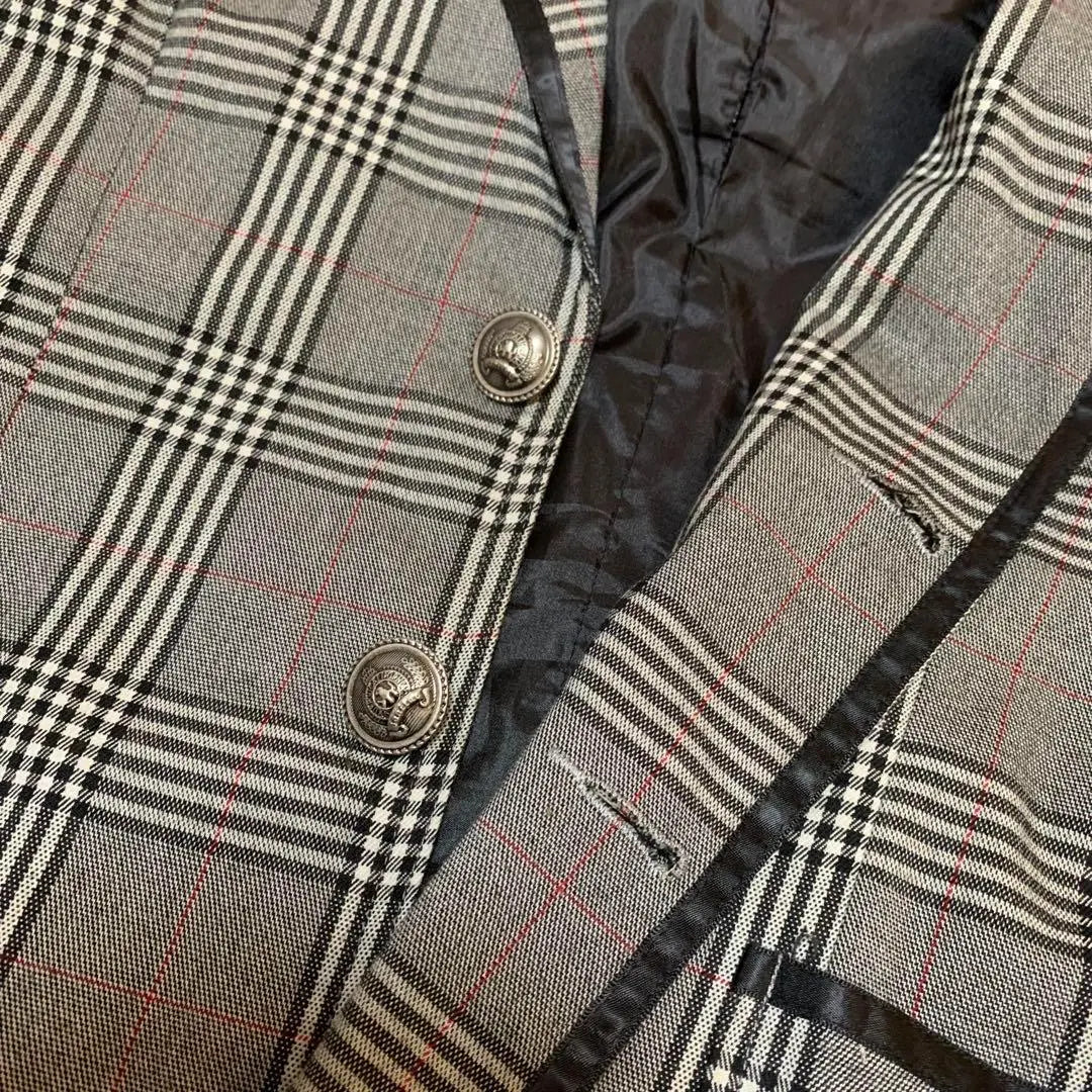 ST・SADHU Brown Checkered L Men's Jacket