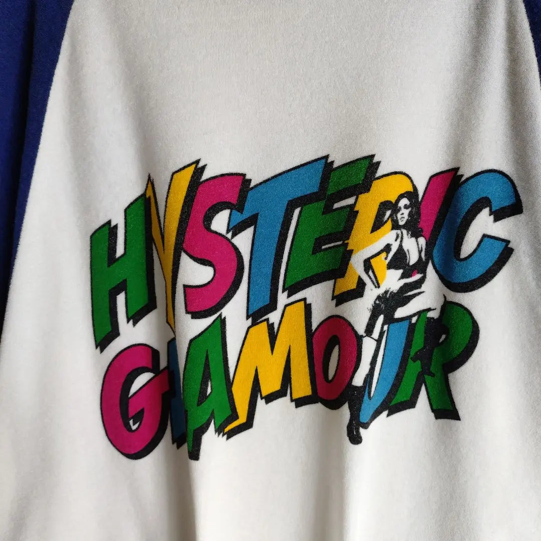 [Usada por el camarada Yamato] Camiseta de manga 3/4 con diseño de Hysteric Glamour His Girl