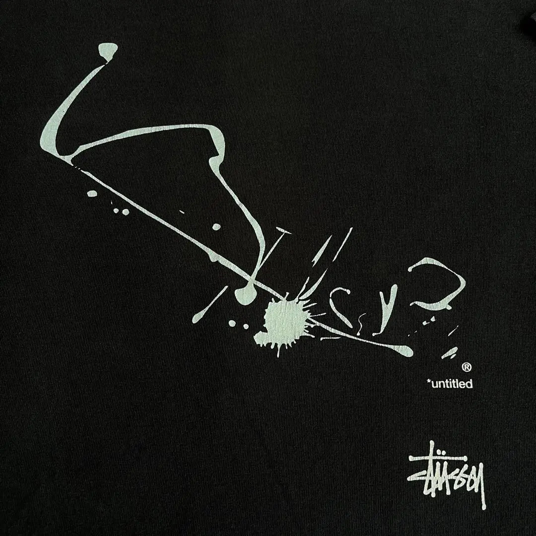 Camiseta estampada con etiqueta azul marino old stussy “STUSSY × wtaps” | “STUSSY × wtaps”viejo stussy 紺タグ プリント Tシャツ