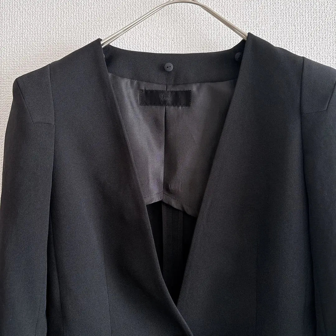 New Vivier 2 Way Jacket 36 Black Formal Eri Remove