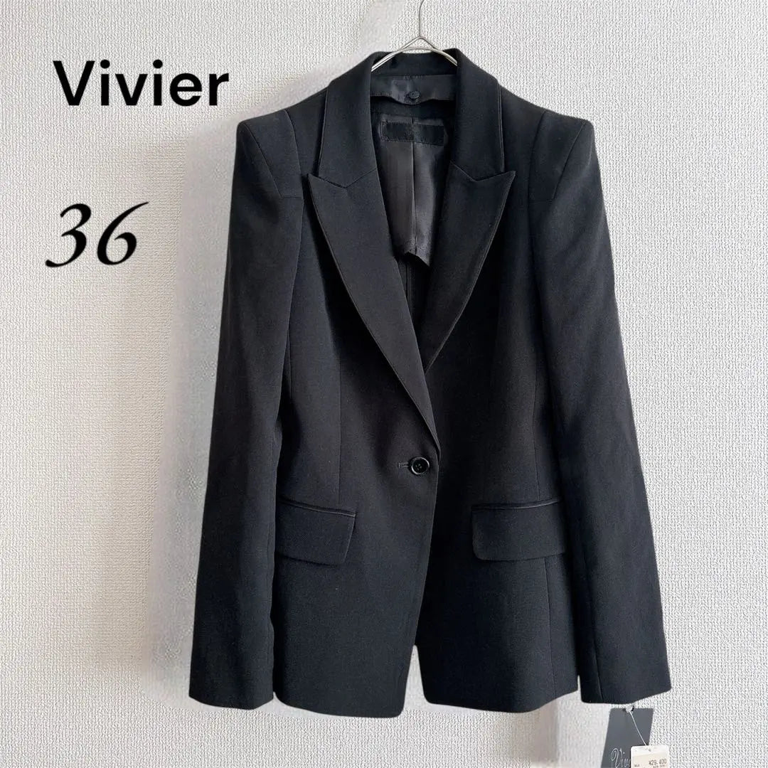 Nueva chaqueta Vivier 2 Way 36 Black Formal Eri Remove | 新品 ヴィヴィエ 2ウェイ ジャケット 36 黒 フォーマル エリ取り外し