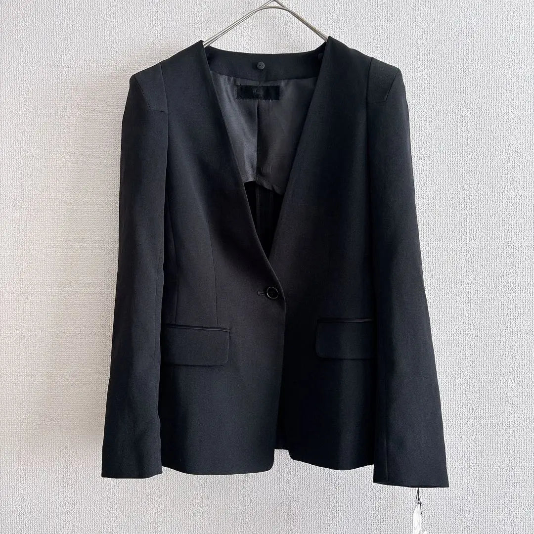 New Vivier 2 Way Jacket 36 Black Formal Eri Remove