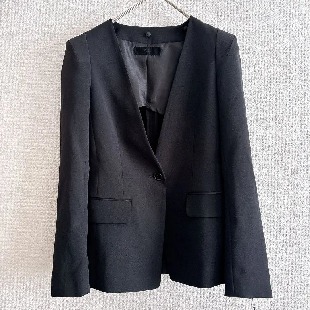 New Vivier 2 Way Jacket 36 Black Formal Eri Remove