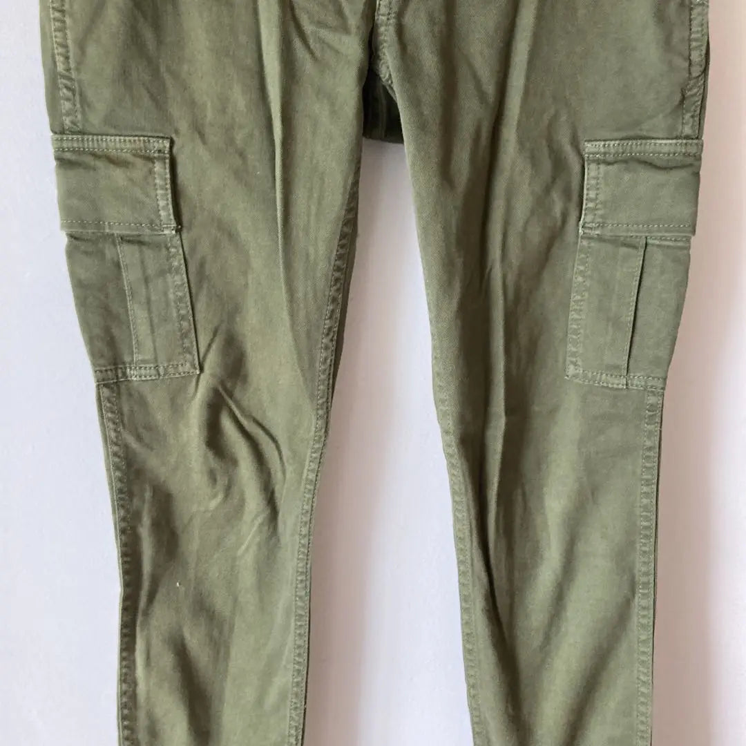 Earth Cargo Pants Straight Khaki Casual Natural Spring Size S