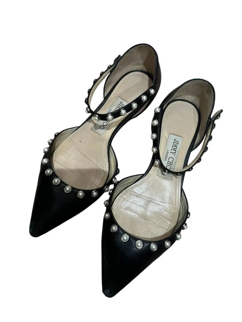 JIMMY CHOO Zapatos Perlas Negras | Jimmy Choo ブラック パール付き靴