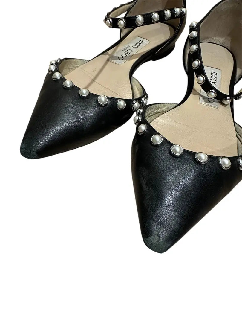 JIMMY CHOO Zapatos Perlas Negras | Jimmy Choo ブラック パール付き靴