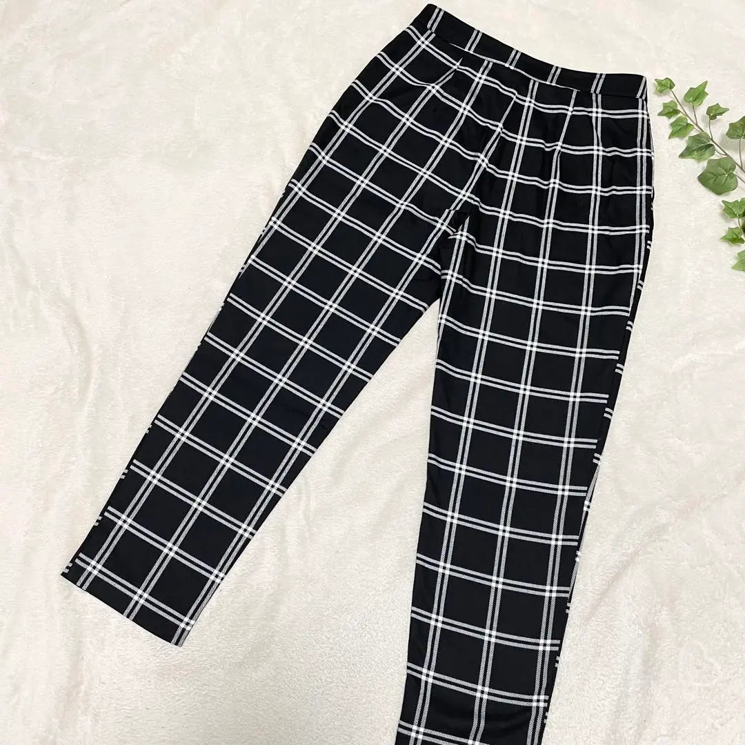 Forever 21❤️Tuck Pants Tapered Pants Checkered Pattern Adult Casual