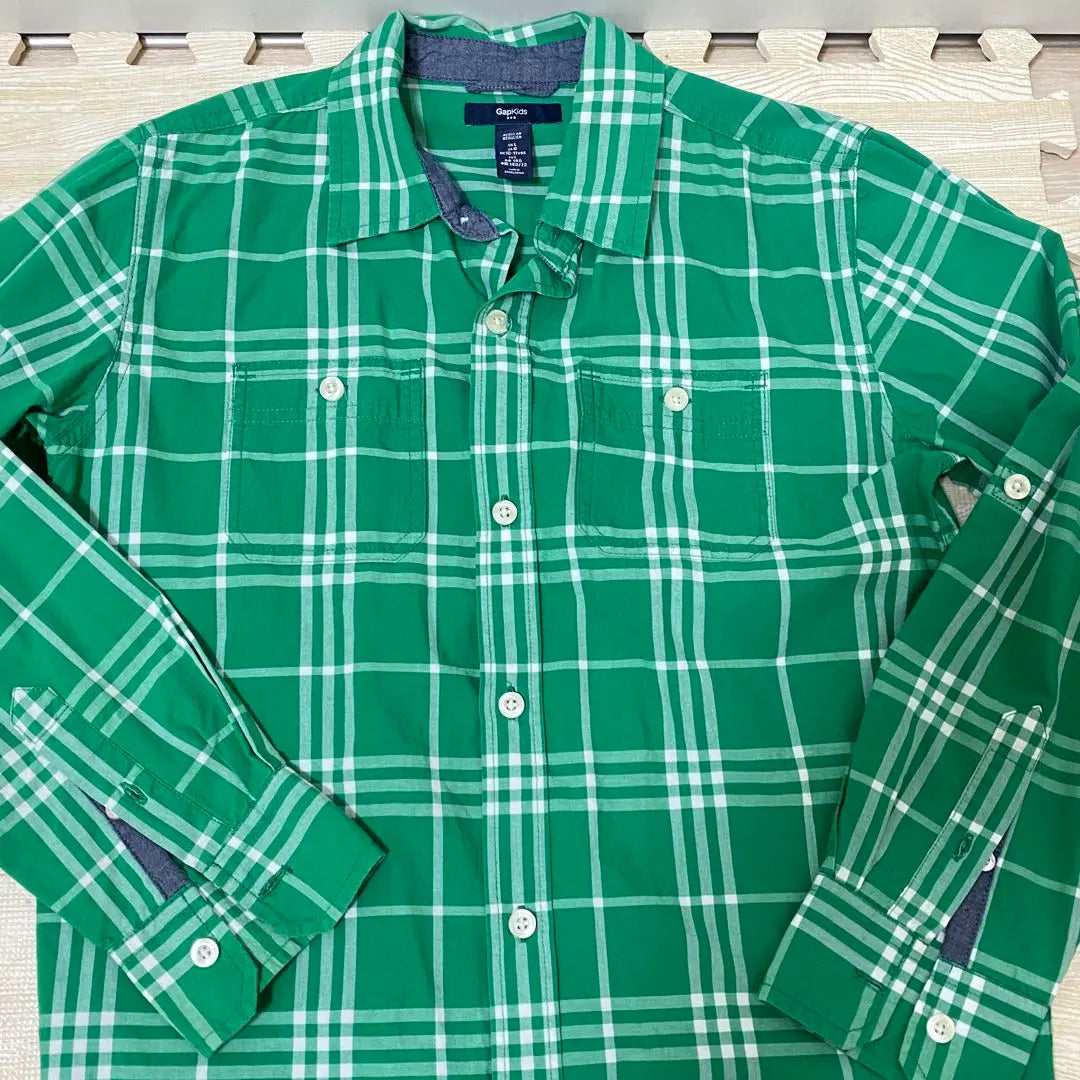 Camisa de manga larga a cuadros para niños Gap Kids 140 Tops