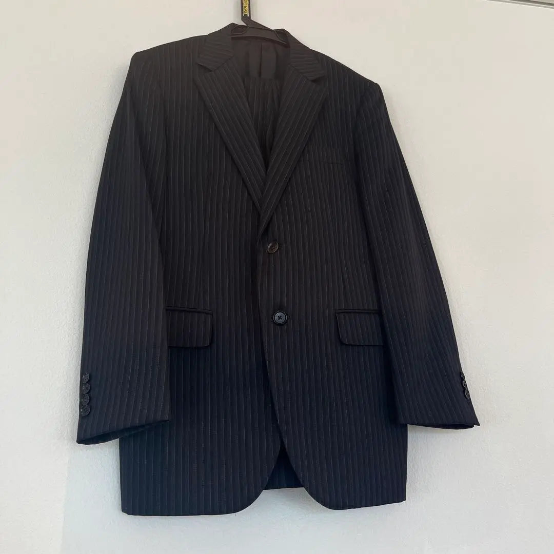 In good condition! BURBERRY Striped Business Suit Men's Cleaned