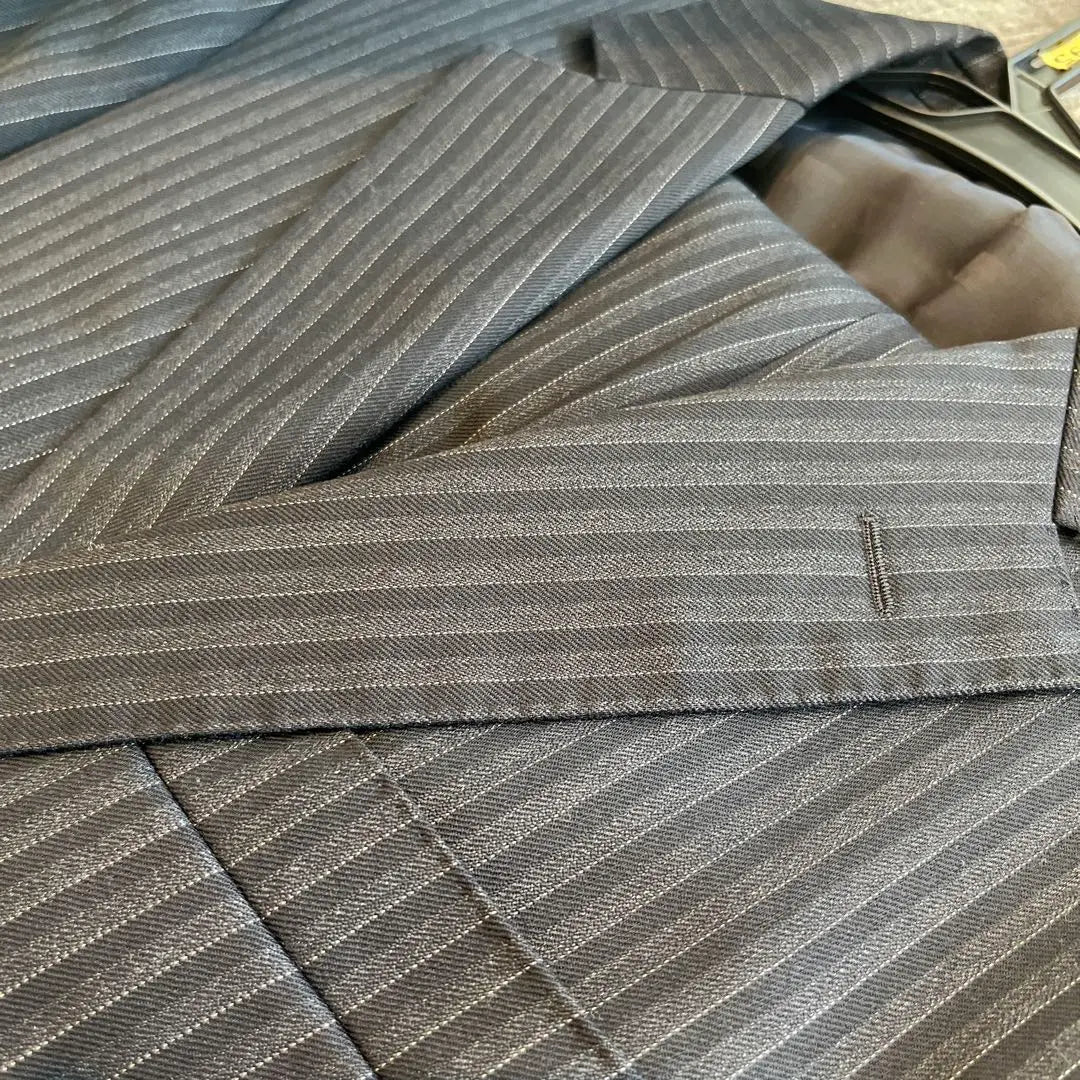 In good condition! BURBERRY Striped Business Suit Men's Cleaned