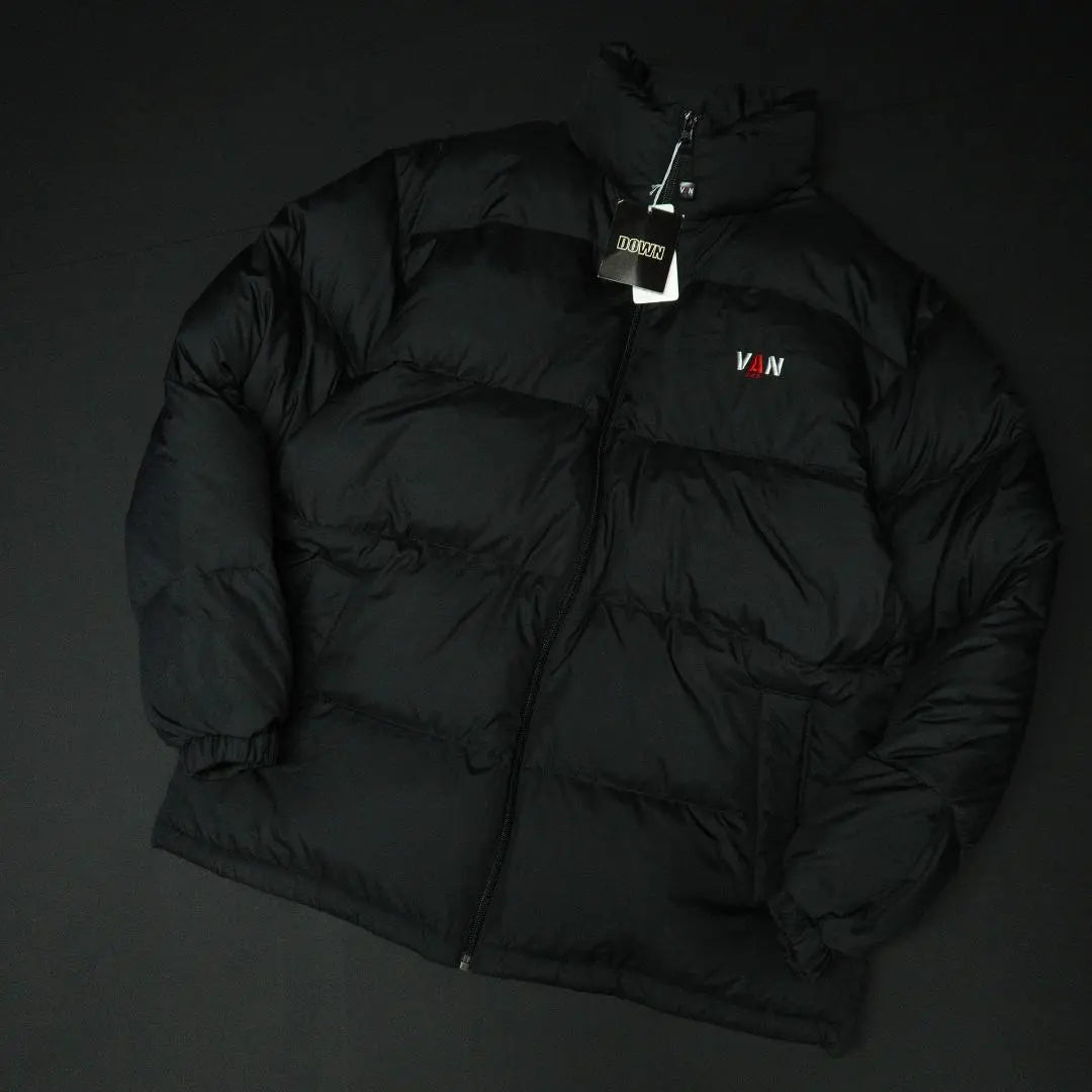 VAN JAC 90s-00s Down Jacket L Black Embroidered Logo