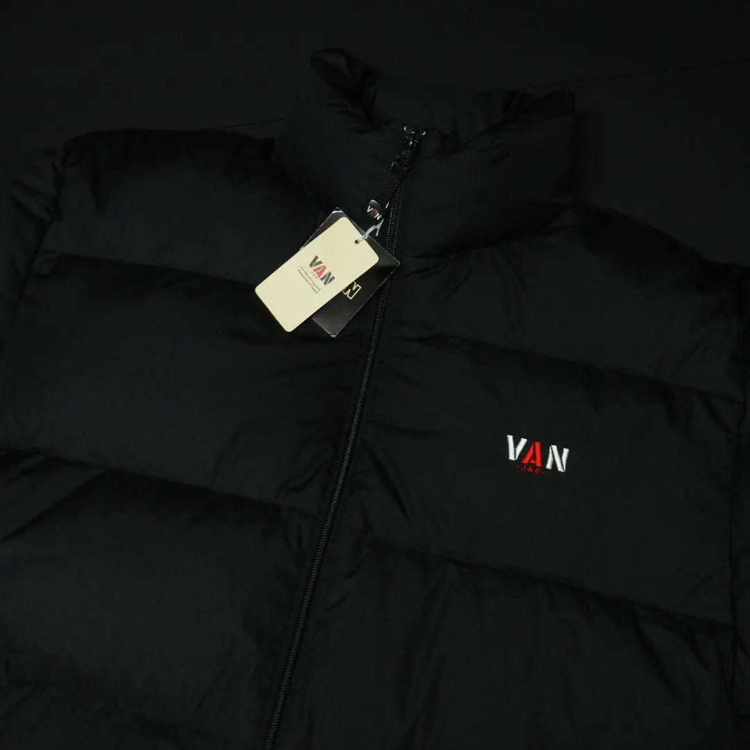 VAN JAC 90s-00s Down Jacket L Black Embroidered Logo