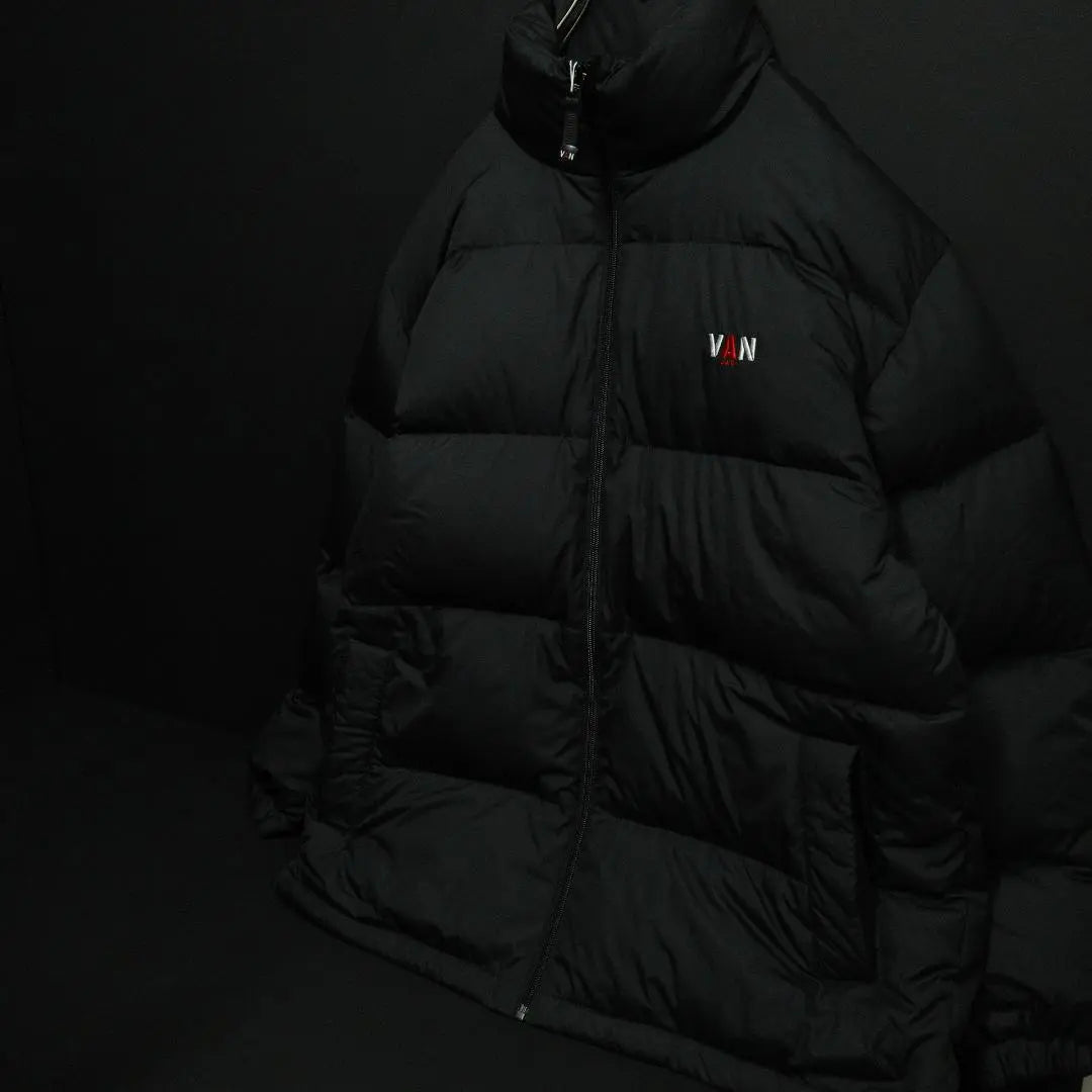 VAN JAC 90s-00s Down Jacket L Black Embroidered Logo