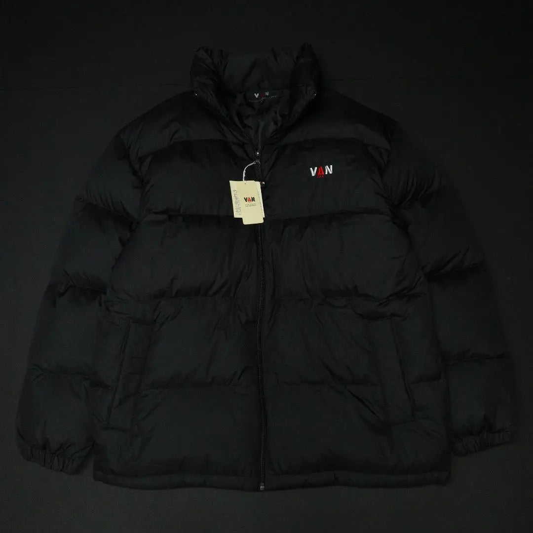 VAN JAC 90s-00s Down Jacket L Black Embroidered Logo