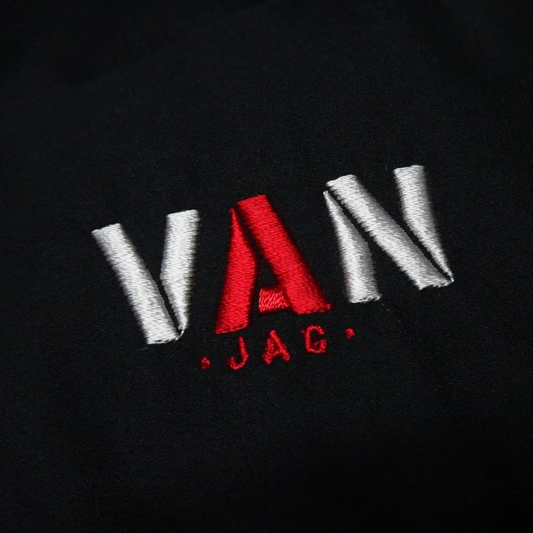 VAN JAC 90s-00s Down Jacket L Black Embroidered Logo