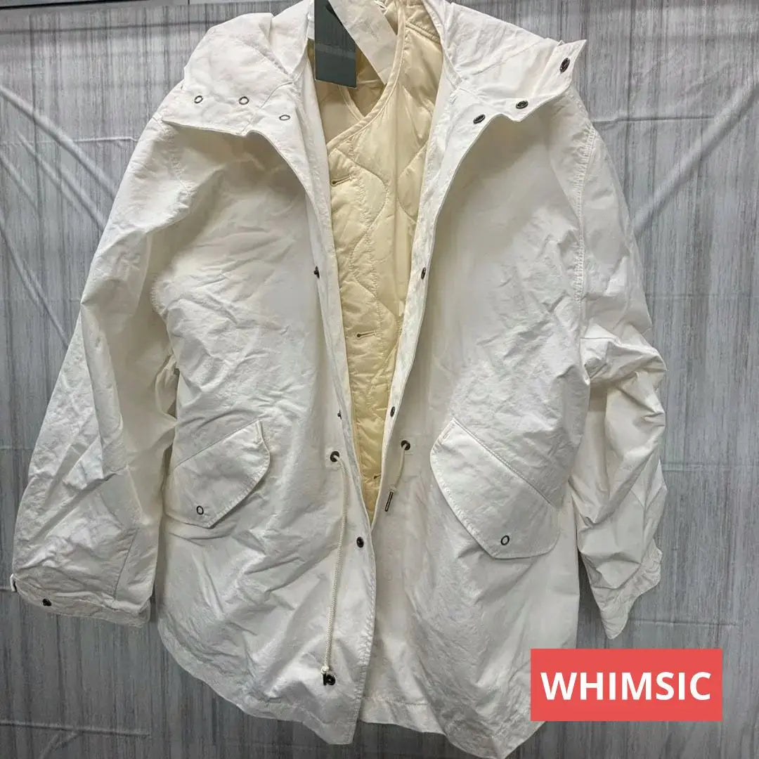 WHIMSIC White Jacket with Hood and Quilted Liner