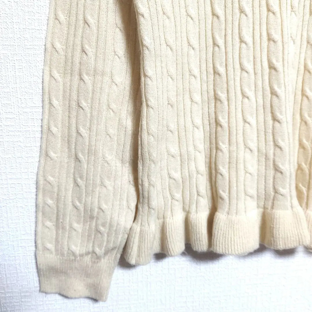 axes femme long sleeve knit sweater light yellow cute slurp