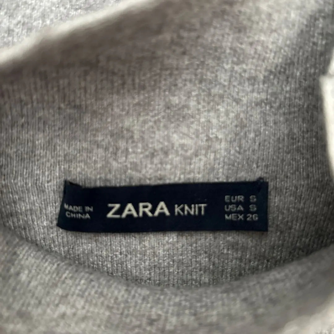 [ZARA KNIT] Fall/Winter Short Sleeve High Neck Knit S Gray