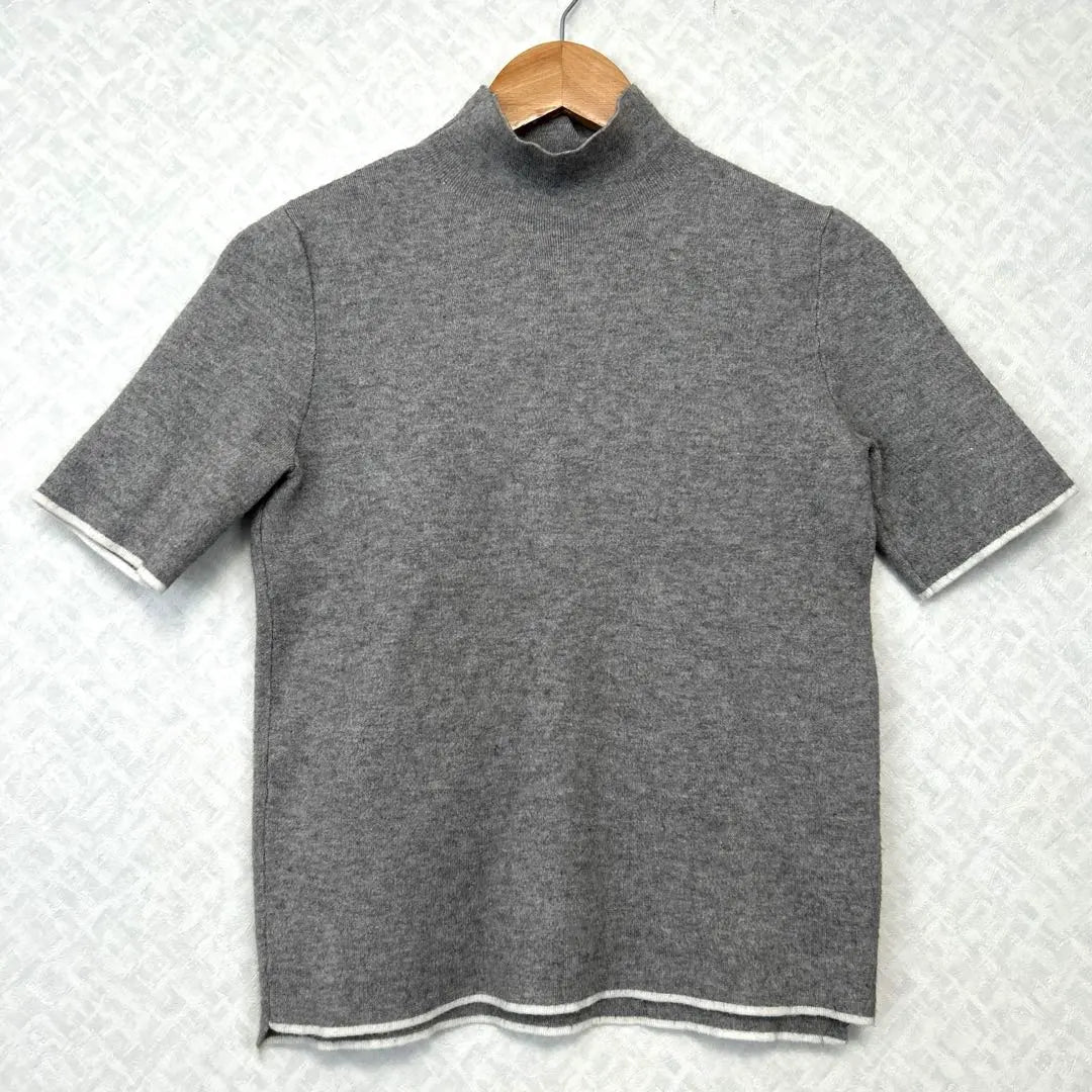 [ZARA KNIT] Fall/Winter Short Sleeve High Neck Knit S Gray