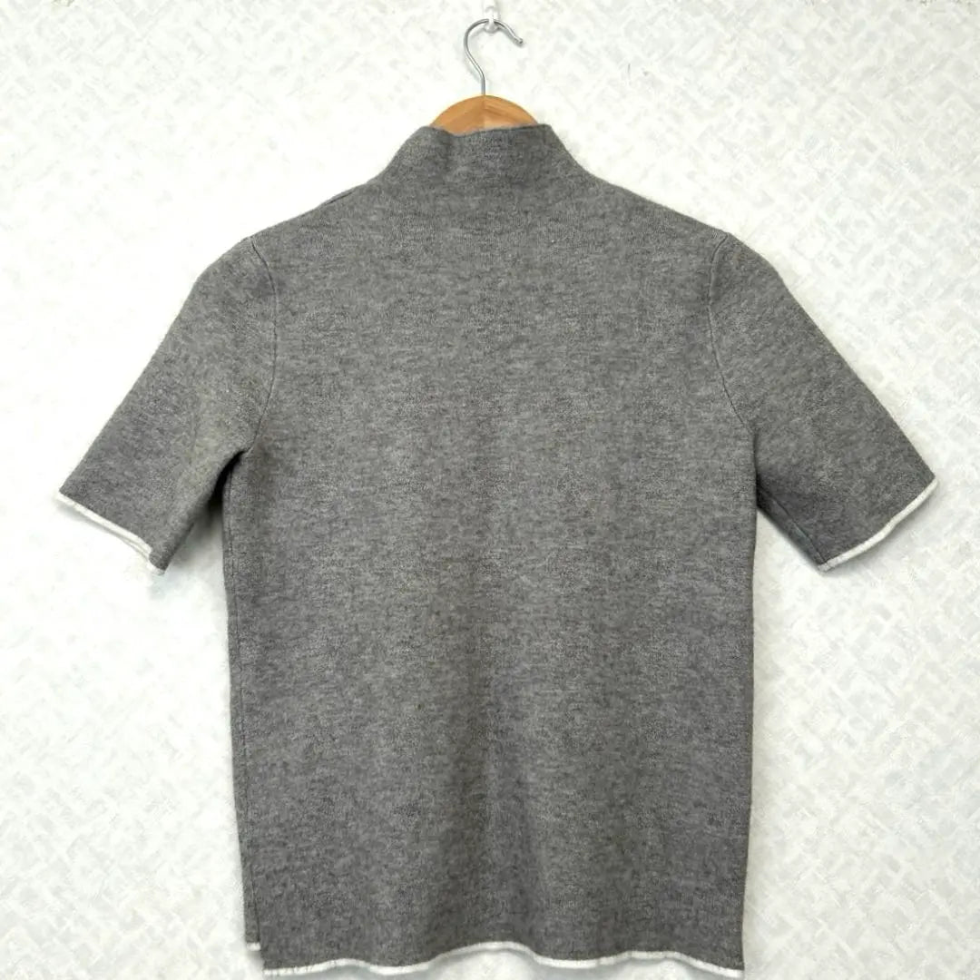 [ZARA KNIT] Fall/Winter Short Sleeve High Neck Knit S Gray