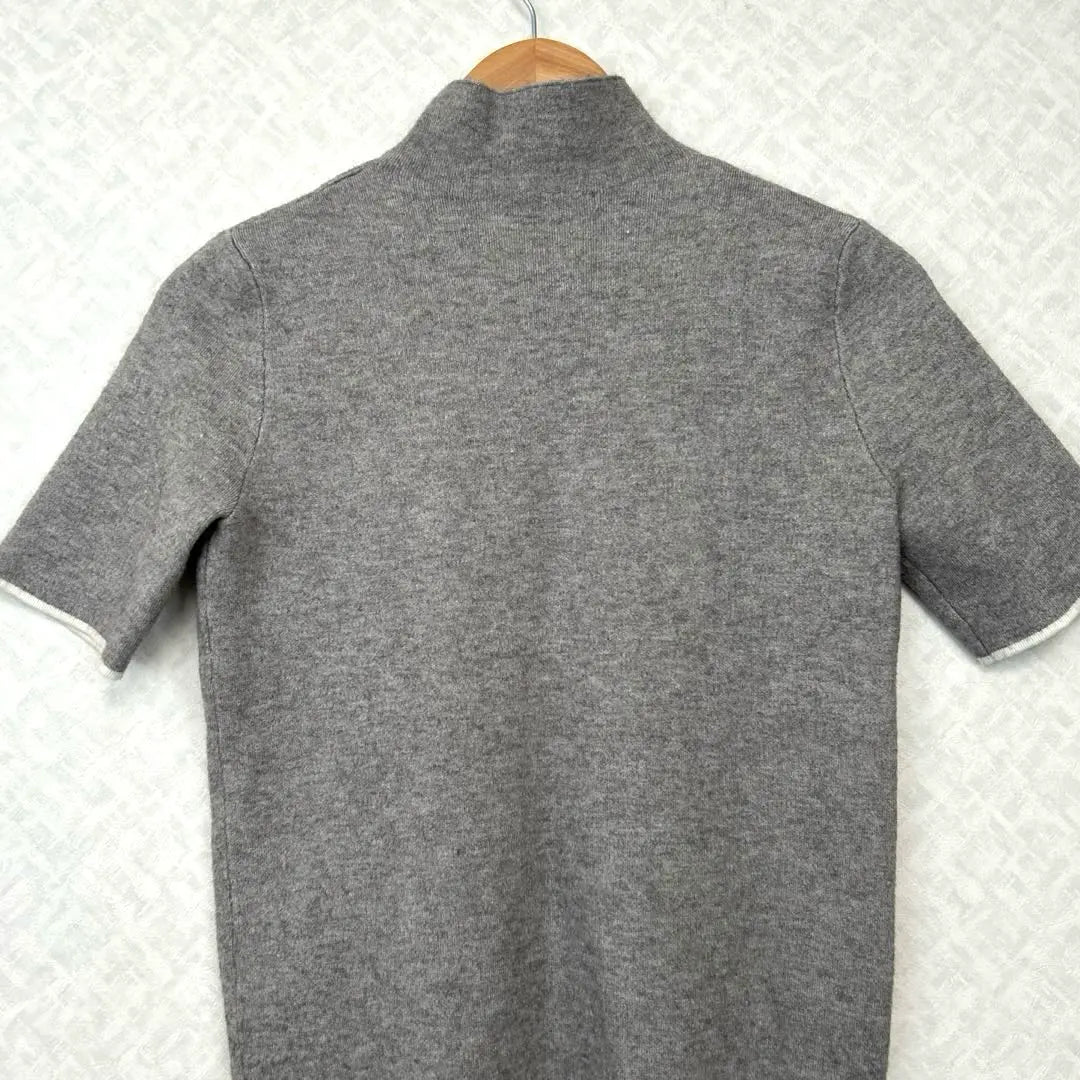 [ZARA KNIT] Fall/Winter Short Sleeve High Neck Knit S Gray