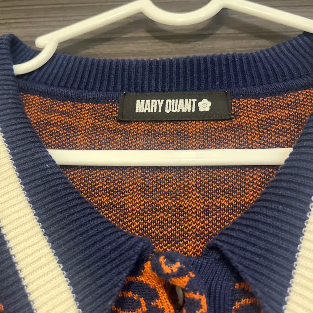 MARY QUANT Knit Dress Orange/Navy | MARY QUANT ニットワンピース オレンジ・ネイビー