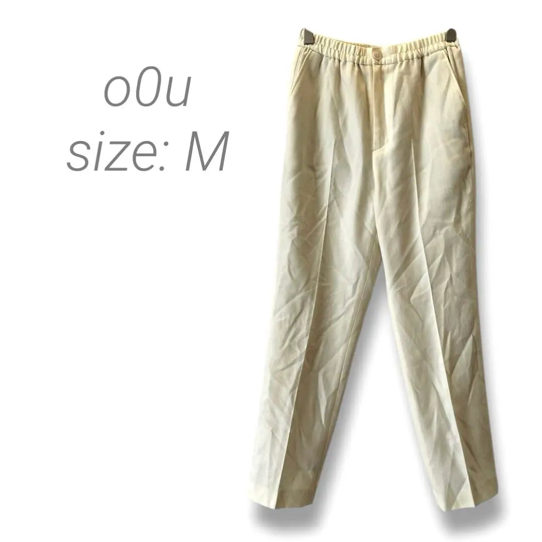 [O0u] O0u slacks pants elastic waist cream 100% wool M