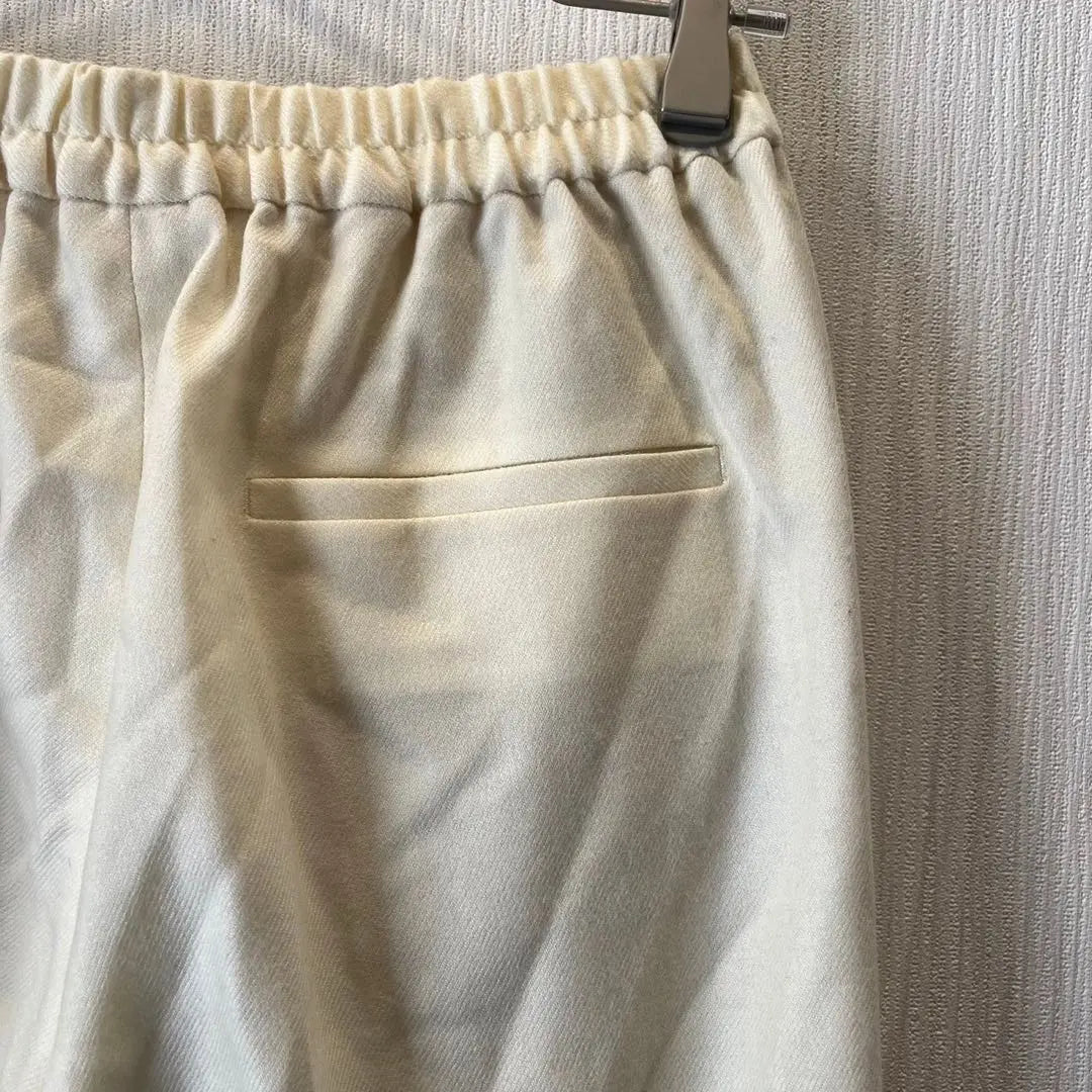 [O0u] O0u slacks pants elastic waist cream 100% wool M