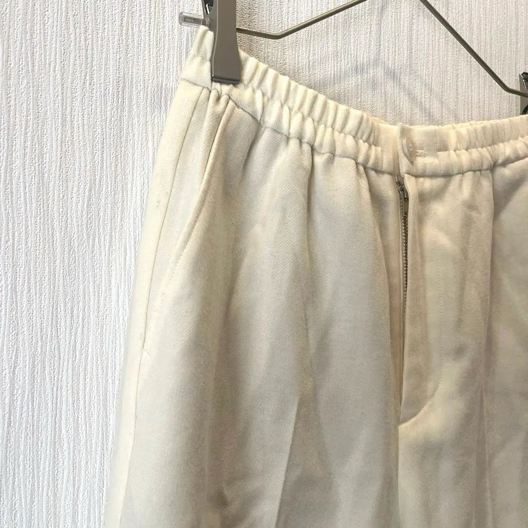 [O0u] O0u slacks pants elastic waist cream 100% wool M