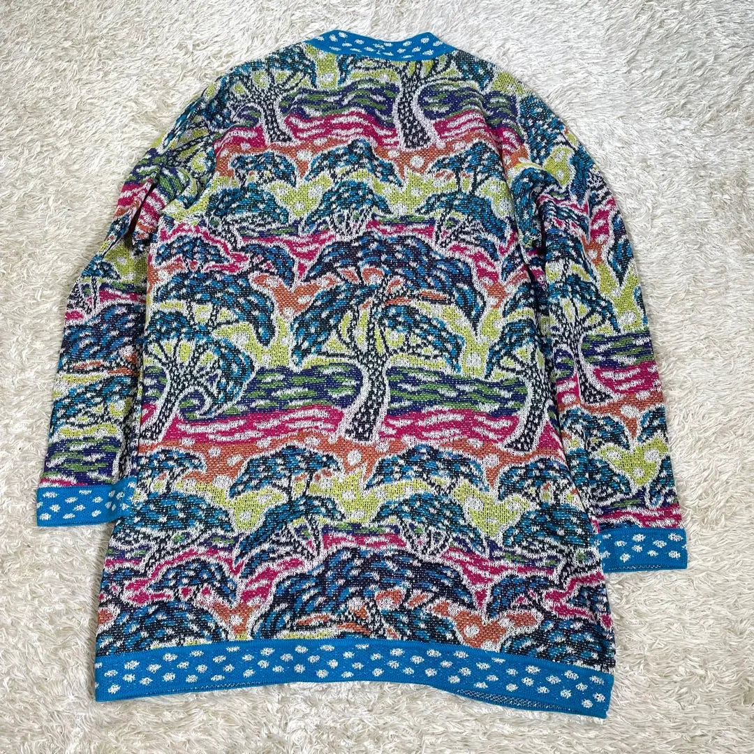 Missoni Botanical All-over Pattern Cotton Summer Knit Cardigan S