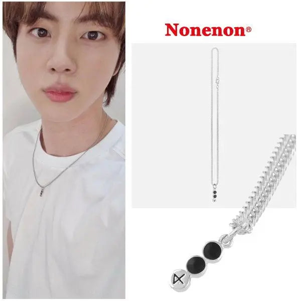 BTS Gin wearing NONENON grape necklace