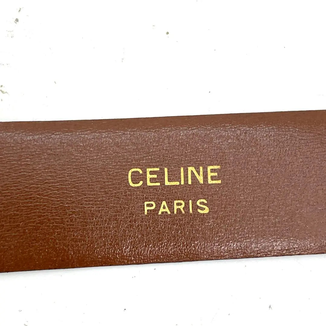 Celine Leather Belt Carriage Buckle Gold FF376 | セリーヌ 革 ベルト 馬車 バックル ゴールド FF376