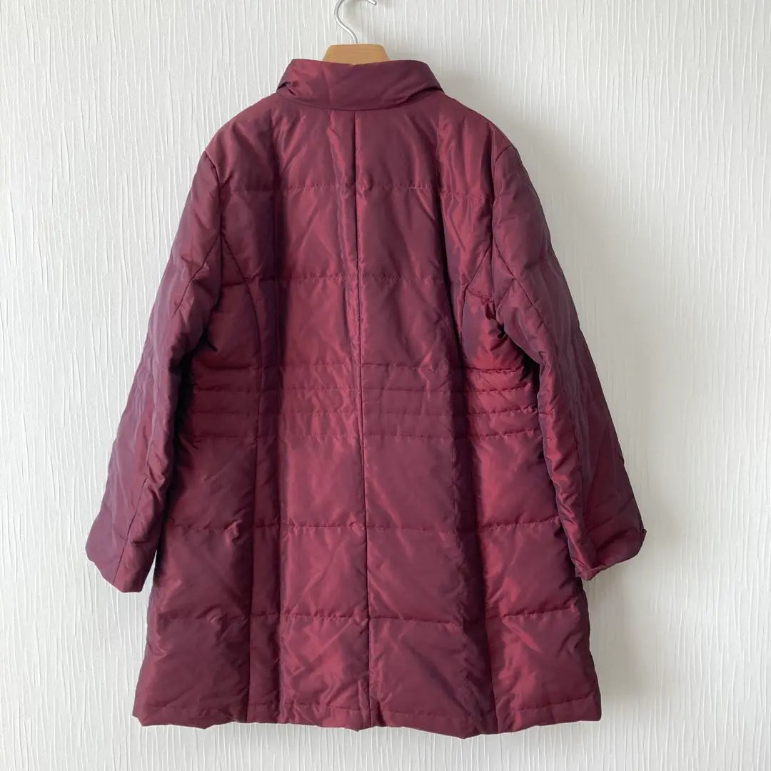 LINEAR Women's Down Jacket with Fur Wine Red 46