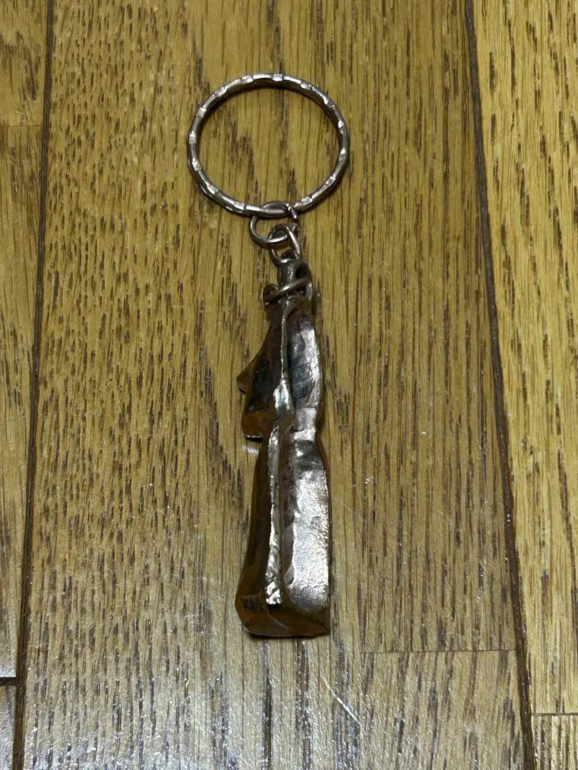 Moai Statue Style Metal Keychain