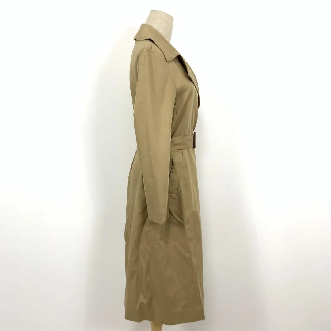 LA4340 23 Gabardina larga Ward de algodón beige 38