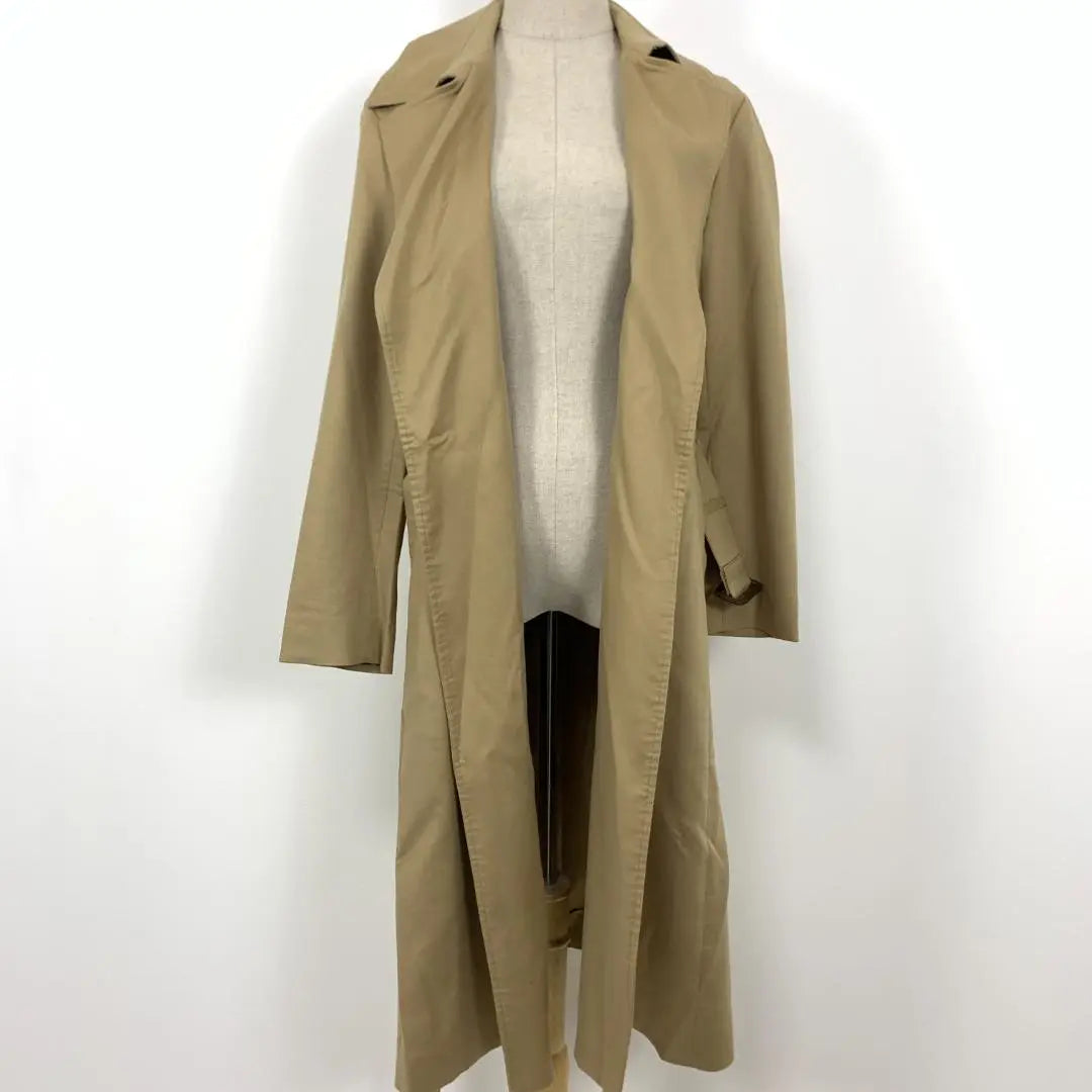 LA4340 23 Ward Long Trench Coat Cotton Beige 38