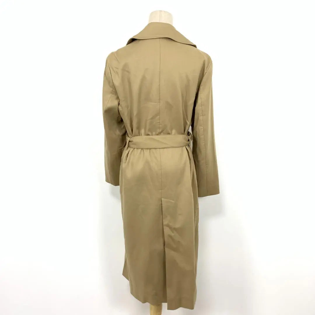 LA4340 23 Gabardina larga Ward de algodón beige 38